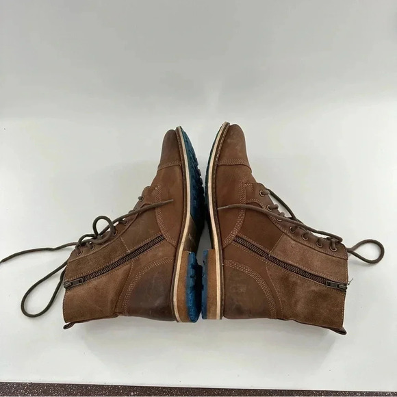 Franco Fortini mens Aussie Bloke mens ankle boots size 10 brown leather cap toe - Picture 6 of 12